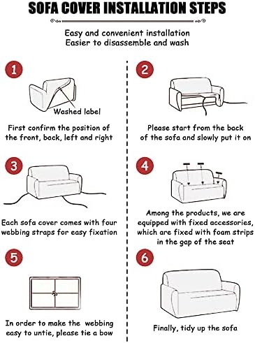 Shukii Stretch Sofa Covers with 1 Pillowcase Universal Fit 3-Seater