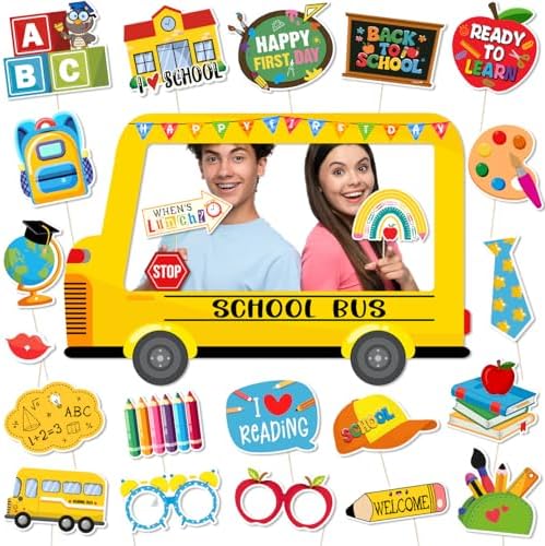 Mokeja Party Back to School Photo Booth Props Set