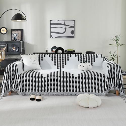 Boho Chenille Sofa Cover for Sectional Pet Friendly 71x118