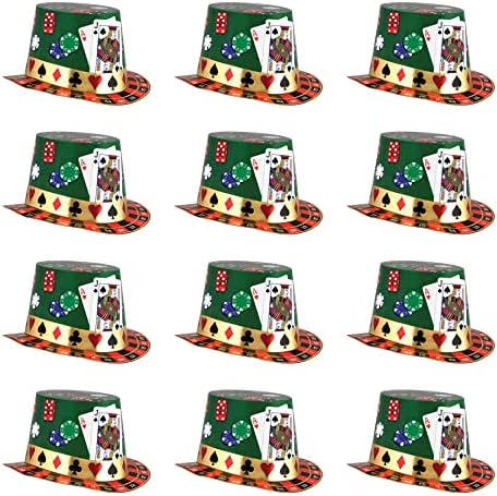 Beistle Casino Night Hi-Hat Pack of 12