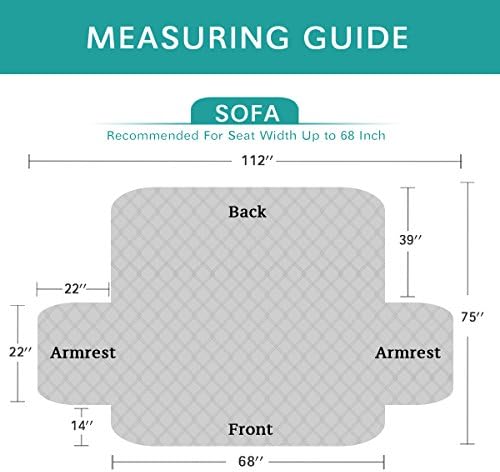 Turquoize Waterproof Sofa Slipcover for Pets and Kids 68 Brown