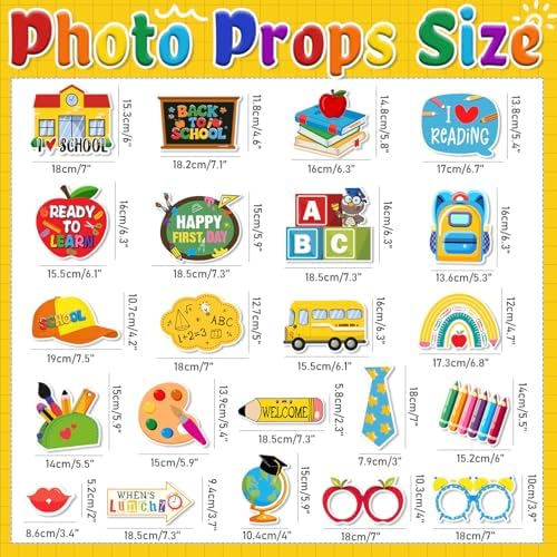 Mokeja Party Back to School Photo Booth Props Set