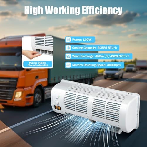 LyeXD 80W 12V Car Air Conditioner Fan
