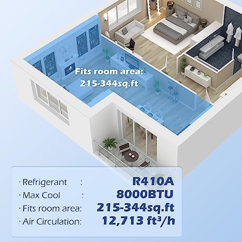 HOMCOM 8000 BTU Portable AC Unit White