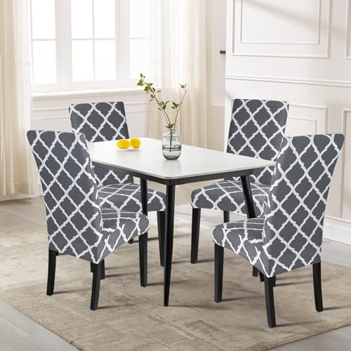 SearchI Dining Chair Covers Set of 6 Stretch Spandex