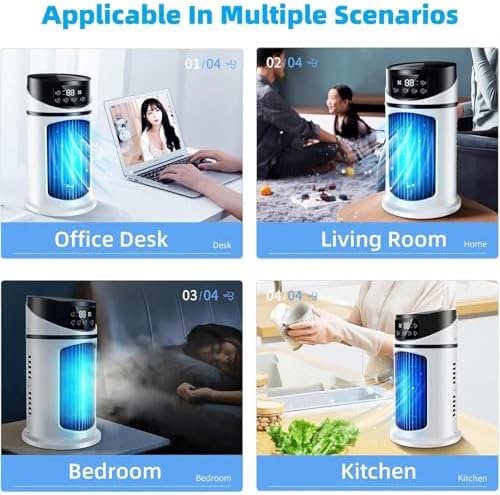Protecair Portable Air Conditioner with 6 Speeds and 3 Cool Mists
