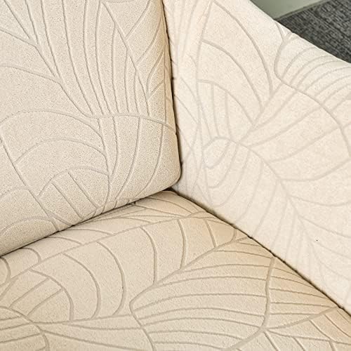 OKYUK Wingback Chair Slipcover 2 Piece Set Beige