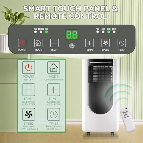 WANAI Portable Air Conditioner 8000 BTU with Timer and Remote