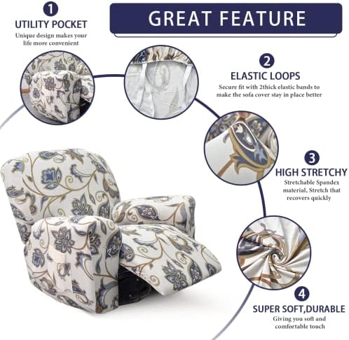 Iauddy Recliner Slipcover 4-Piece Set for Armchair and Lazy Boy