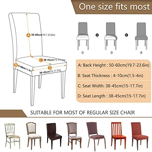 Kigai Cow Print Chair Covers for Dining Room