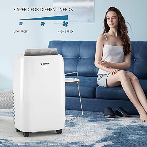 COSTWAY 10000 BTU Portable Air Conditioner with 3 Modes and Remote Control