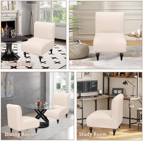 FUANGUI Armless Chair Cover Slipcover for Living Room