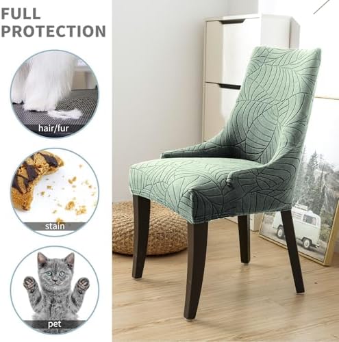 Wingback Chair Cover for Dining Room with Spandex Fabric
