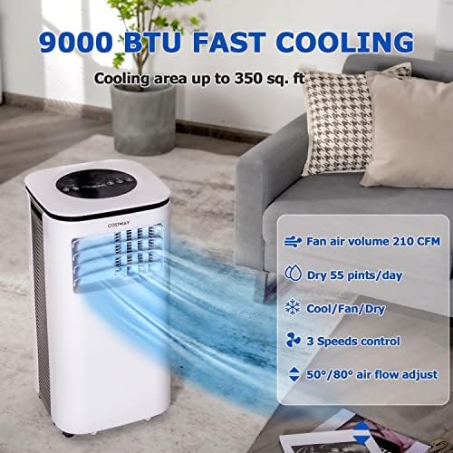 ARLIME 9000 BTU Portable AC Unit with Remote Control