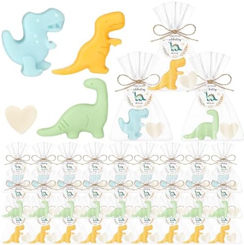 Demissle 20 Piece Dinosaur Baby Shower Soap Favors