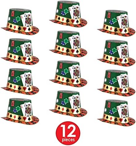 Beistle Casino Night Hi-Hat Pack of 12