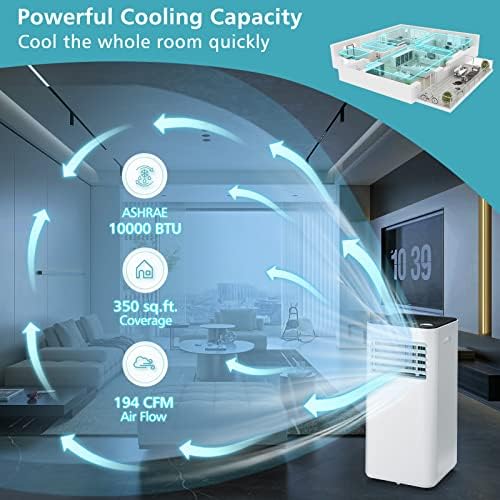 COSTWAY 10000 BTU Portable Air Conditioner for Bedroom and Dorm