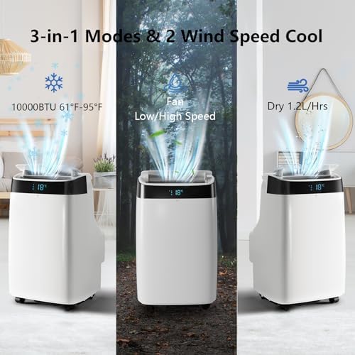 GarveeHome 10000 BTU Portable Air Conditioner with Remote Control