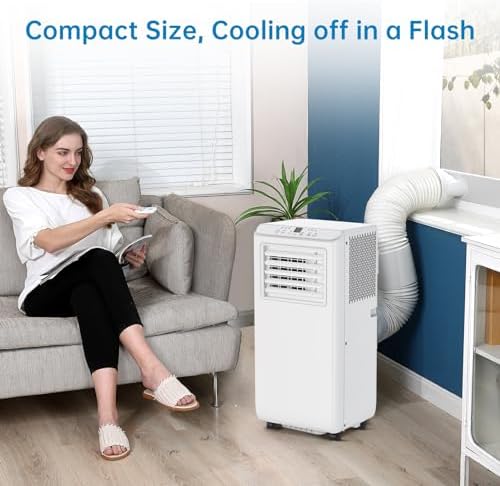 Agrestem 8000BTU Portable Air Conditioner with Fan and Dehumidifier White