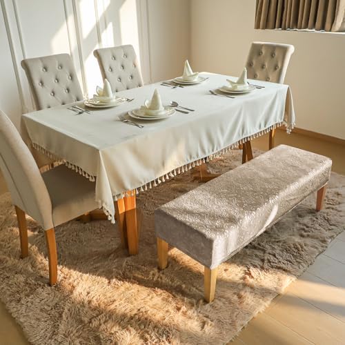 FORCHEER Velvet Dining Bench Cover 60 Inches Long