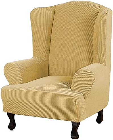 Konsilsa Wing Chair Slipcover in Yellow