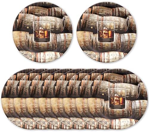 Havercamp Bourbon Birthday Decorations 16ct Paper Plates