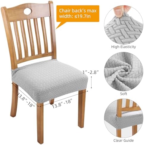 Fuloon Stretch Waterproof Chair Covers 6PCS