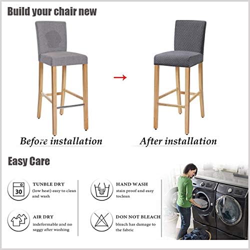 Stretch Waterproof Chair Covers Set of 4 for Dining Chairs