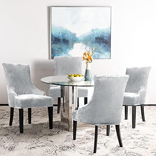 Lellen Stretch Wingback Chair Cover 4PC Set