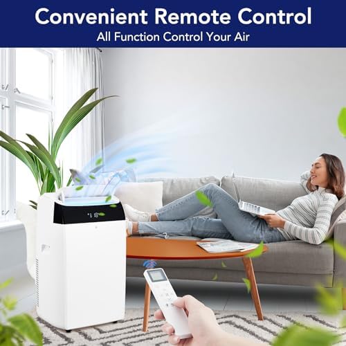 14000 BTU Portable AC Unit with Dehumidifier and Fan Mode