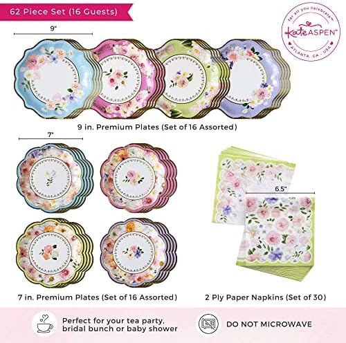 Kate Aspen Tea Party Decor Set 62 Pieces 16 Guests