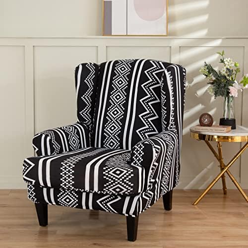 Wing Chair Slipcovers 2 Piece Stretch Spandex Set