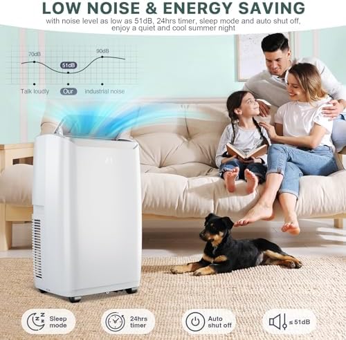 KOKEBREN 12000 BTU Portable Air Conditioner with Remote Control
