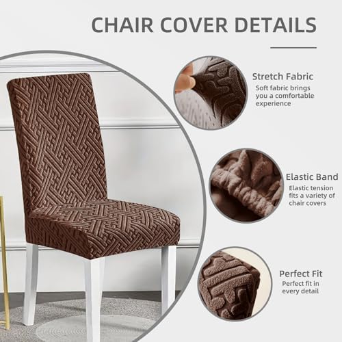6 Pack Dining Chair Covers Anti-Scratch Washable