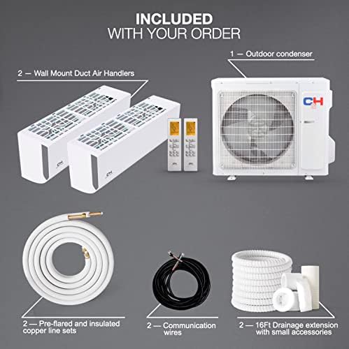Cooper Hunter Dual Zone 12000 18000 BTU Ductless Mini Split System