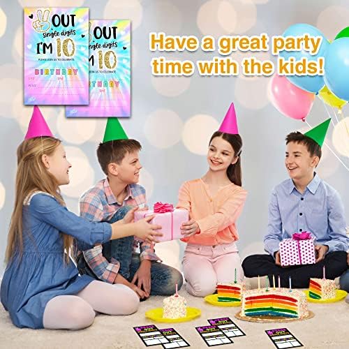 YSTEP Tie Dye 10th Birthday Invites