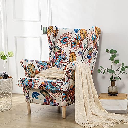 Wingback Chair Slipcover 2 Piece Stretch Armchair Cover