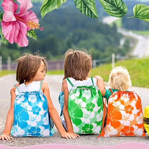 Teling Hibiscus Drawstring Party Favor Bags 14 Pcs