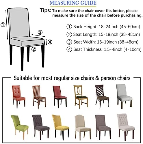 Jusmate Stretch Spandex Chair Covers Set of 4 Purple