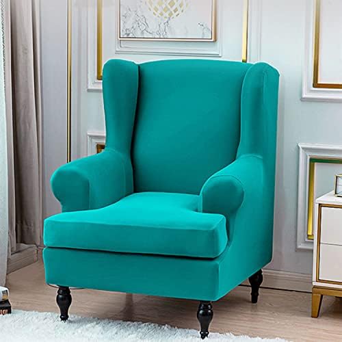 YOPOIY 2 Pieces Wingback Chair Slipcover Purple