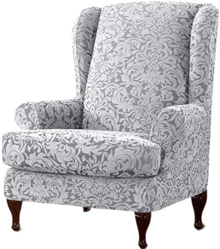 Stretch Wingback Chair Covers 2 Piece Set for Living Room