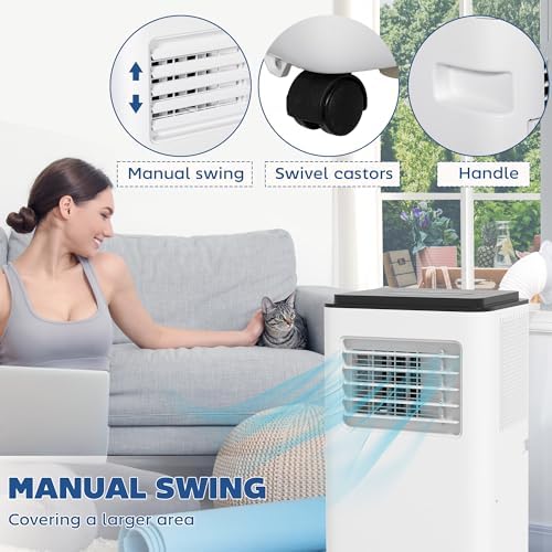 HOMCOM 8000 BTU Portable Air Conditioner for 345 Sq Ft Room