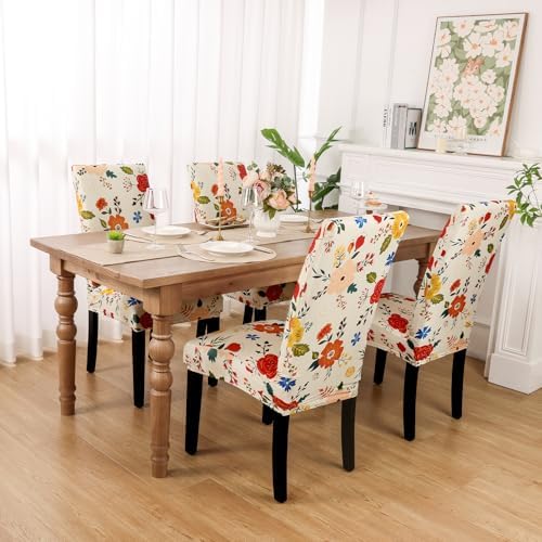 UArtlines Chair Covers Set of 6 for Dining Room