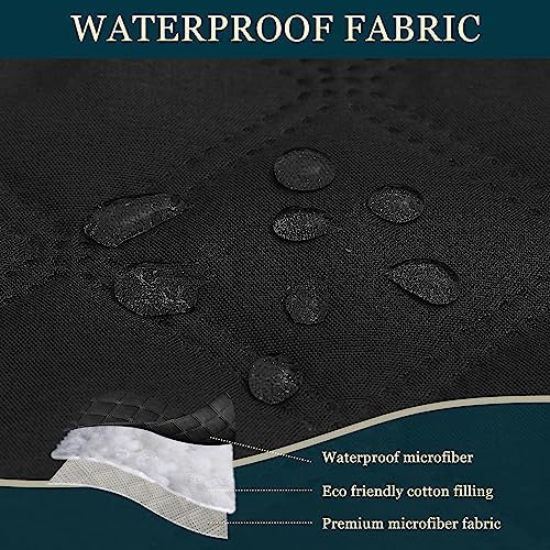 Yonus Waterproof Dining Chair Cover Black 1PCS
