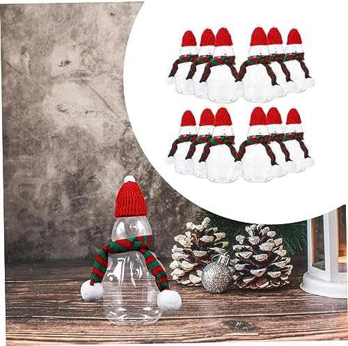 4PCS Christmas Snowman Reusable Beverage Bottles