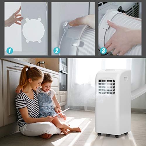 COSTWAY 8000 BTU Portable Air Conditioner with Remote Control