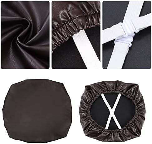 YISUN Chair Seat Covers Set of 6 PU Leather Waterproof Dining Room Slipcovers