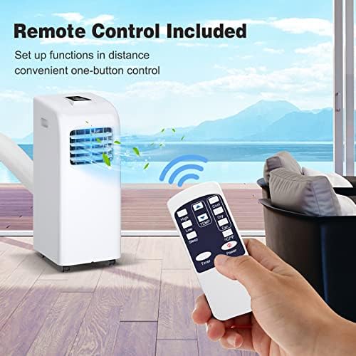 COSTWAY 8000 BTU Portable AC with Dehumidifier and Remote Control