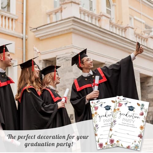 Graduation Party Invitation Cards with 20 Envelopes