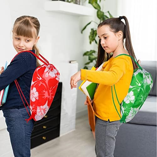 Teling Hibiscus Drawstring Party Favor Bags 14 Pcs